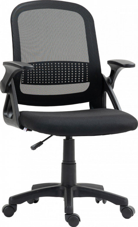 Ergonomická kancelářská židle se sklopnými područkami | černá