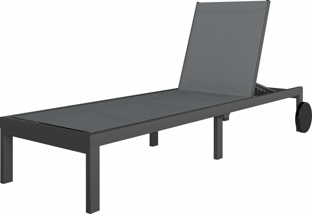 Lehátko prodyšné zahradní se 6 polohami |tmavě šedé