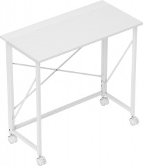 Pojízdný skládací počítačový stůl | bílý č.1