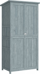 Dřevěná venkovní kůlna na nářadí odolná proti povětrnostním vlivům | šedá č.1