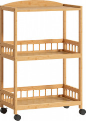 Servírovací vozík se 3 úrovněmi | přírodní č.1