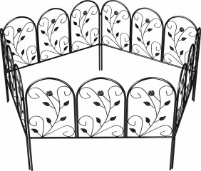 Kovový zahradní plot | černý č.1