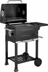 Gril na dřevěné uhlí kompaktní pro kempování | černý č.1