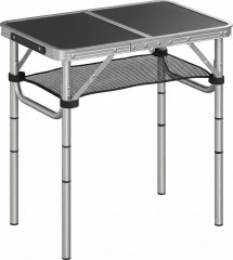 Kempingový skládací stůl s přihrádkou ze síťoviny | černý č.1