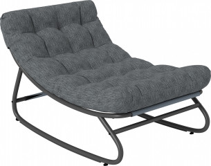 Houpací křeslo s širokým síťovaným sedákem | šedé č.1