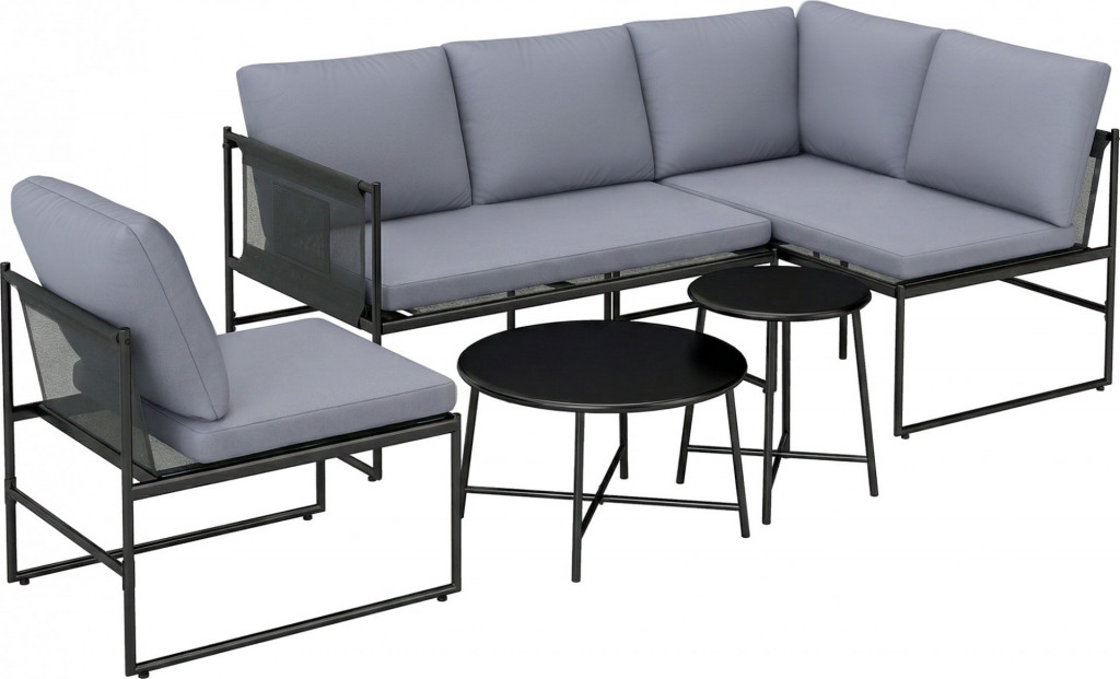 Lounge zahradní nábytek | tmavě šedý