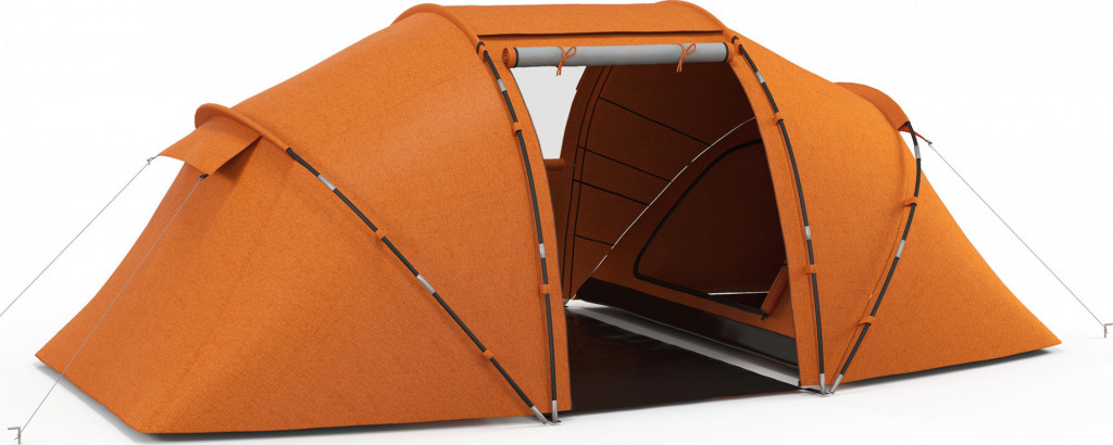 Tunelový stan pro 4-6 osob | oranžový