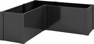 Vyvýšený záhon ve tvaru L | černý č.1