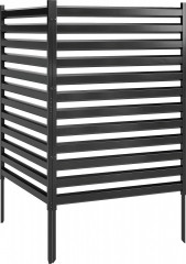 Kovový plot se sloupky | černý č.1