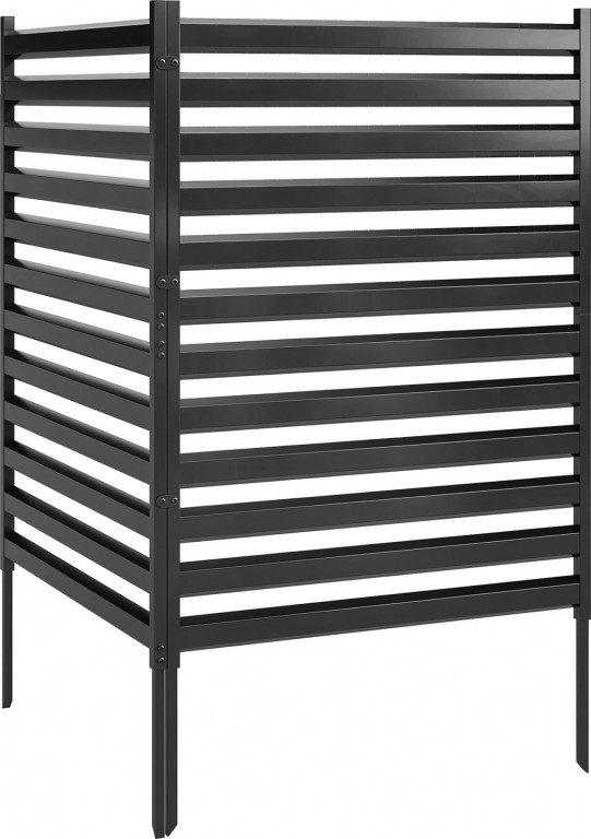 Kovový plot se sloupky | černý