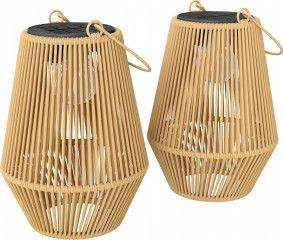 2 ratanové solární lampy | přírodní č.1