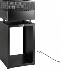 Ohniště se zásobníkem na dřevo | černé č.1