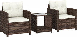 Balkonový nábytek pro 2 osoby | krémově bílý č.1