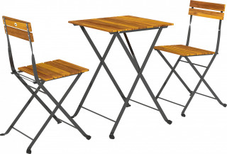 Skládací jídelní set | teak č.1