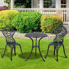 Zahradní bistro set pro 2 osoby Vintage | černý č.1
