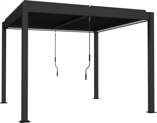 Hliníková pergola s LED osvětlením | tmavě šedá č.3