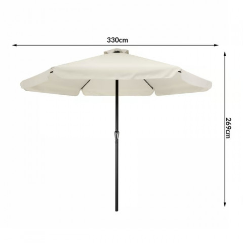 LED solární slunečník Athény | krémový č.2