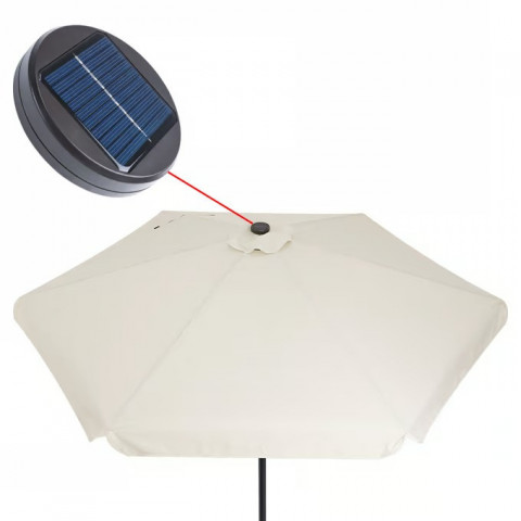 LED solární slunečník Athény | krémový č.6