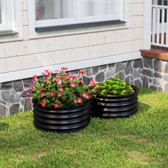2 vyvýšené záhony, průměr 60 cm | tmavě šedé č.3