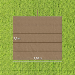 Náhradní střecha pro pergolu 3 x 3 m | hnědá č.2