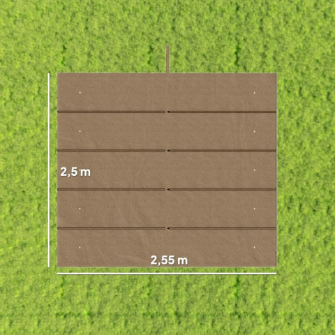 Náhradní střecha pro pergolu 3 x 3 m | hnědá č.2