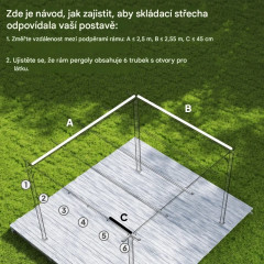 Náhradní střecha pro pergolu 3 x 3 m | hnědá č.3