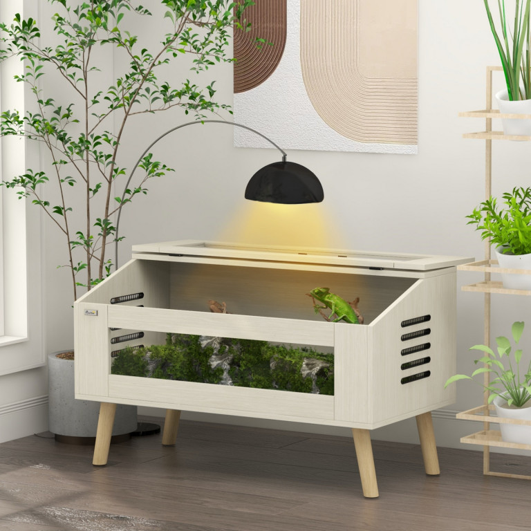Terárium pro plazy, 140 litrů, 100 x 50 x 60 cm | dub