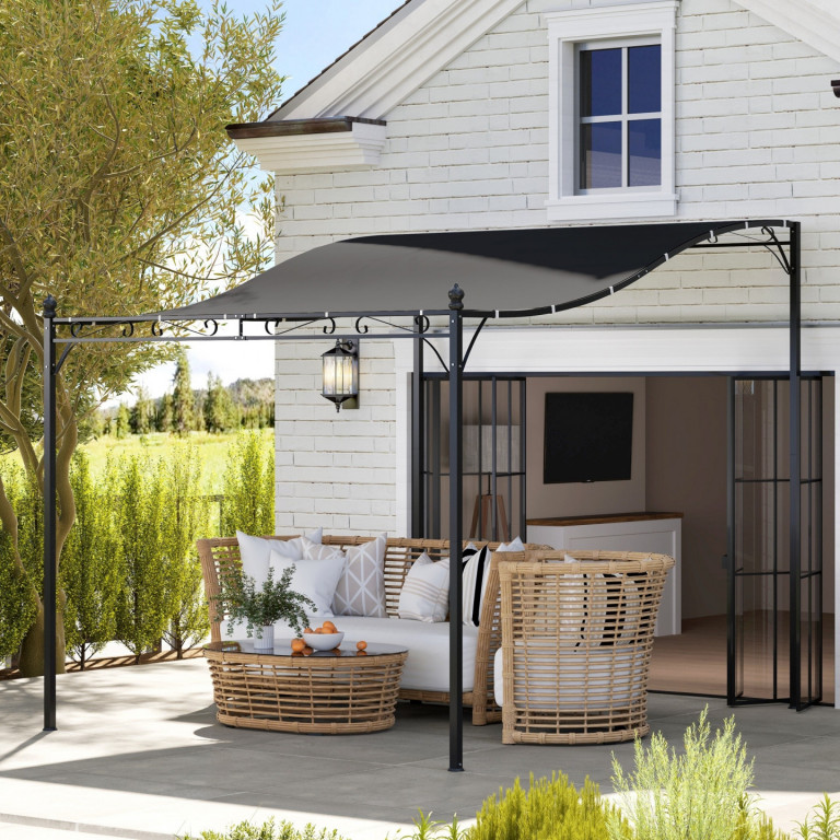 Vodoodpudivá pergola 2,5 x 3 x 2,5 m | tmavě šedá