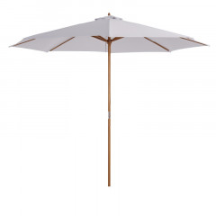 Záhradný drevený slnečník 300 cm | biely č.2