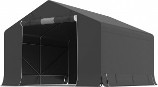 Garážový stan s rolovacími dveřmi na zip 300 x 300 x 210 cm | tmavě šedý č.2