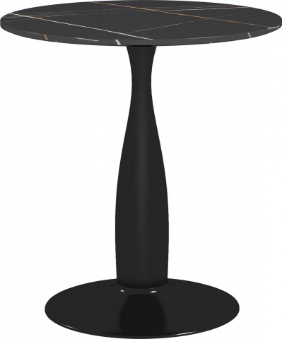 Jídelní stůl pro 4 osoby průměr 70 cm | černý č.2