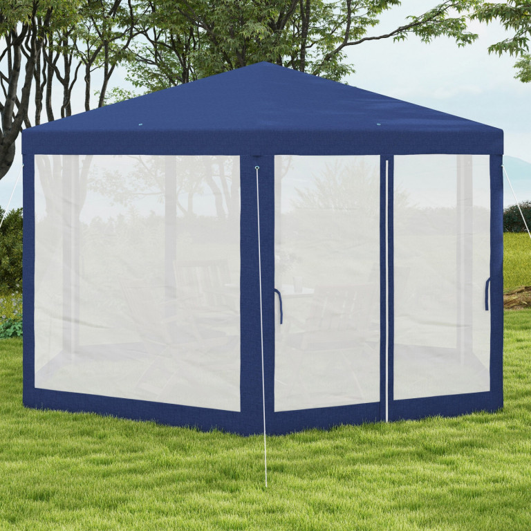 Šestihranný párty stan 3 x 4 m | modrý