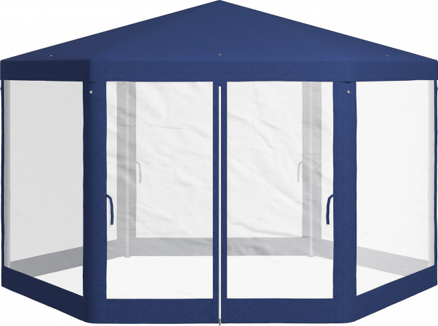 Šestihranný párty stan 3 x 4 m | modrý č.4