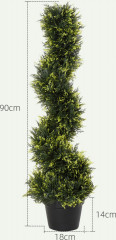 Sada 2 umělých cedrových stromů 90 cm | zelená č.3