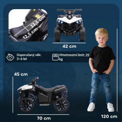 Elektrická dětská čtyřkolka | bílá č.2