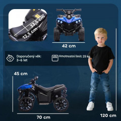 Elektrická čtyřkolka pro děti | modrá č.2