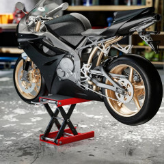 Dílenský stojan na zvedák pro terénní motocykly | červený + černý č.1