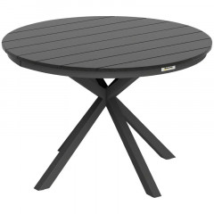 Kulatý zahradní stůl Ø 118 cm | černý č.2