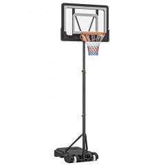 Basketbalový stojan s kolečky 83 x 75 x 206-260 cm | černý č.2