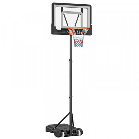 Basketbalový stojan s kolečky 83 x 75 x 206-260 cm | černý č.2