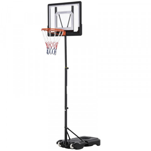 Basketbalový stojan s kolečky 83 x 75 x 206-260 cm | černý č.4