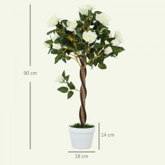 Umělé růže velké 90 cm | bílé č.3
