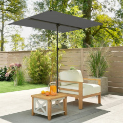 Otočný slunečník 150 x 205 x 120-215 cm | tmavě šedý č.1