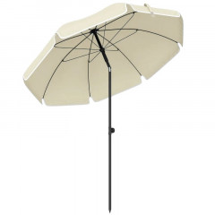 Plážový slunečník s kotvou průměr 150 cm | béžový č.2