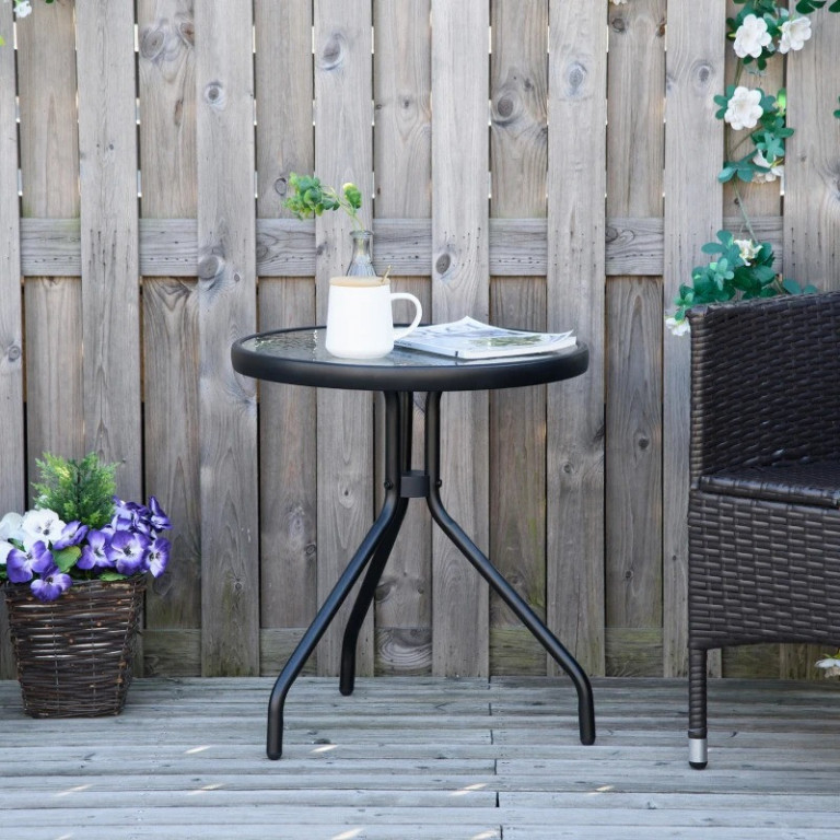 Zahradní stůl Jardin Ø 50 x 55H cm | černý