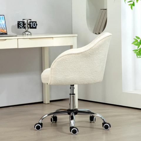 Ergonomická kancelářská otočná židle | krémově bílá č.2