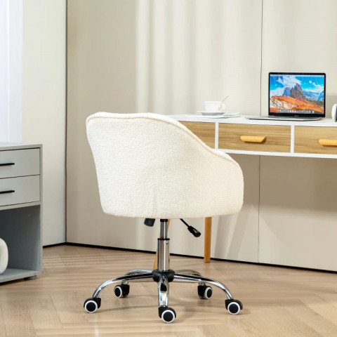 Ergonomická kancelářská otočná židle | krémově bílá č.5