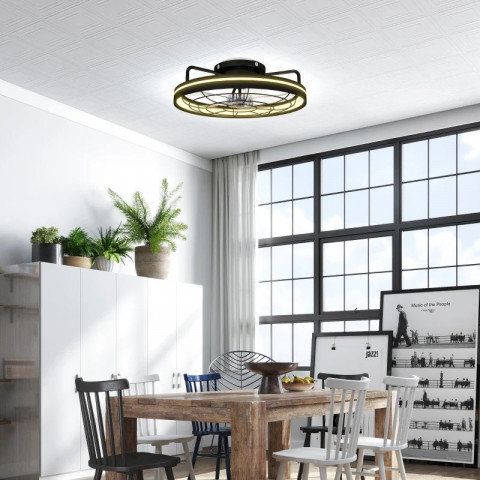Stropní ventilátor s osvětlením | černý č.3