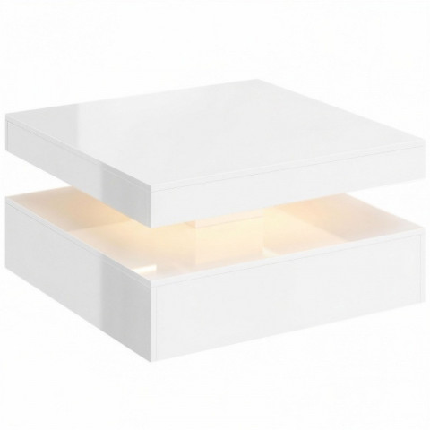 Konferenční stolek s RGB LED osvětlením | bílý č.2