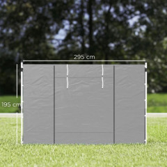 Sada 2 bočních panelů pro altán 3x3/3x6 m | šedé č.2